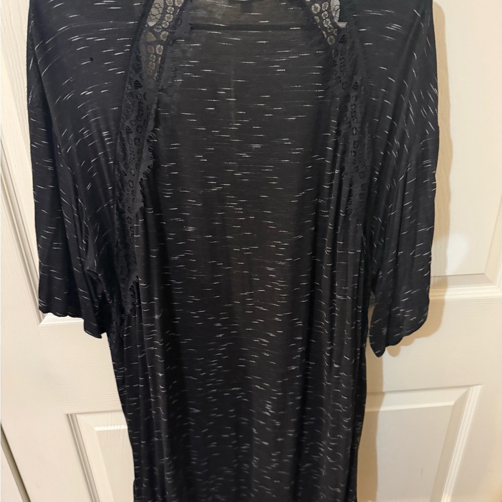 H.I.P. Elegant Black Mesh Blouse